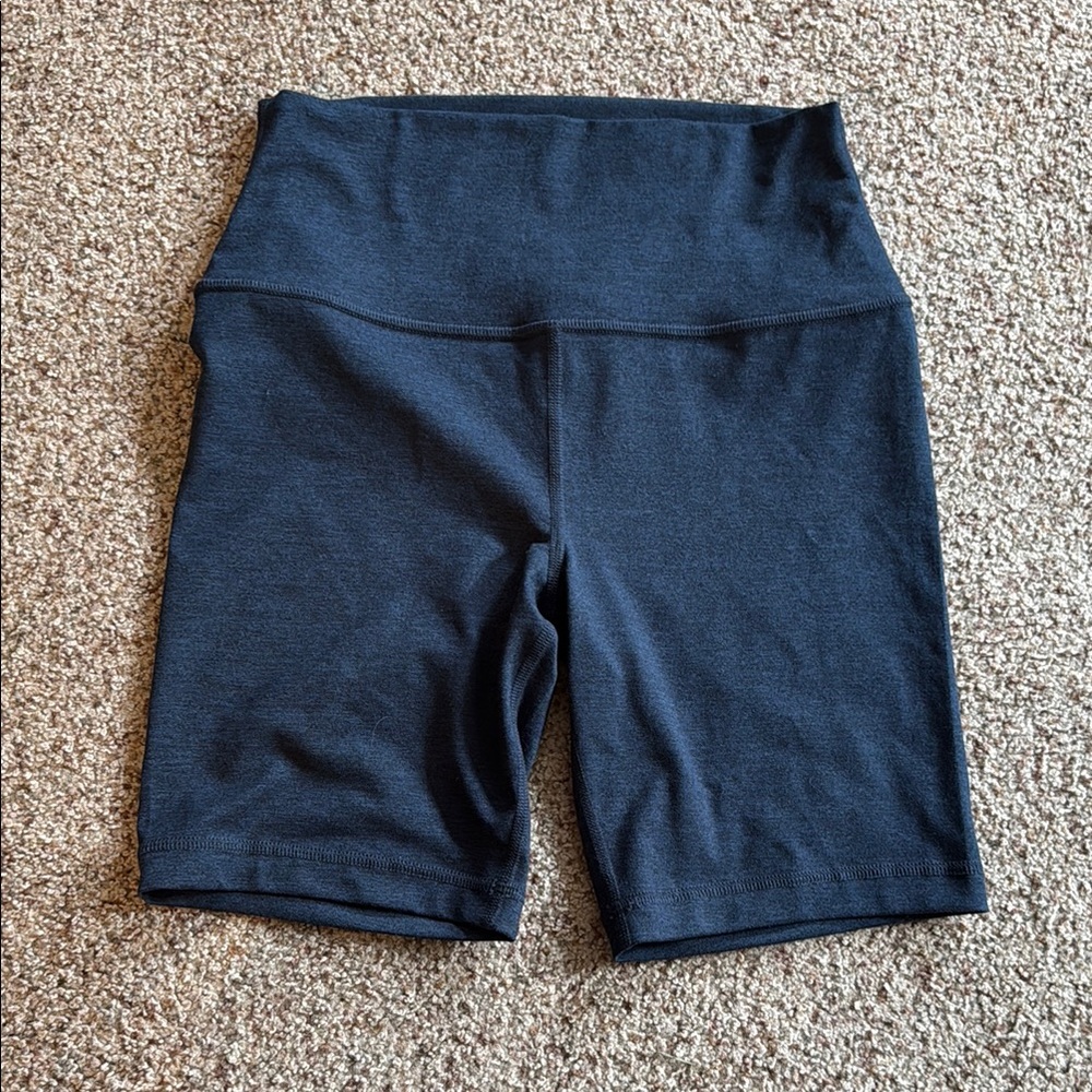 Quince Navy High-Waisted Spandex